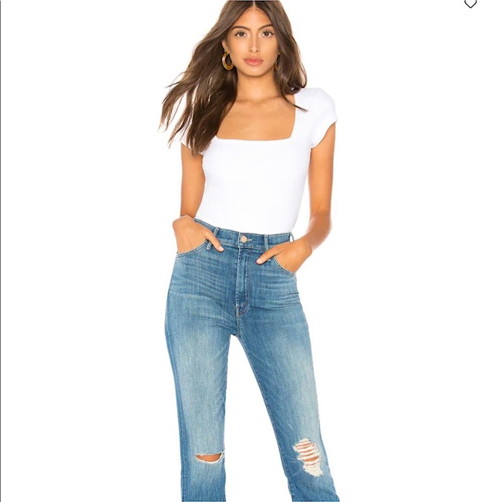 Free People Square Eyes Bodysuit